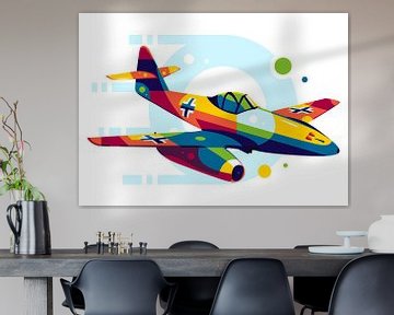 ME 262 straaljager in Pop Art van Lintang Wicaksono
