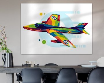 Hawker Hunter in Pop Art by Lintang Wicaksono