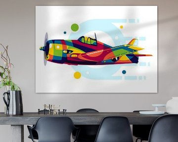 F6F Hellcat in der Pop-Art von Lintang Wicaksono