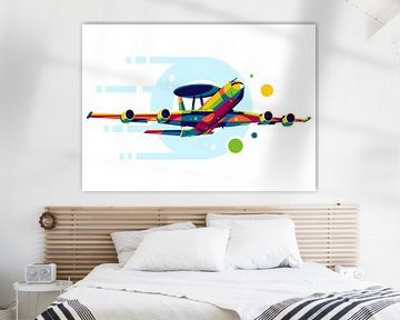 E-3 Sentry AWACS in Pop Art van Lintang Wicaksono