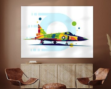 F-102 Delta Dagger in Pop Art by Lintang Wicaksono