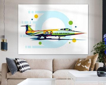 F-104 Starfighter in Pop Art van Lintang Wicaksono