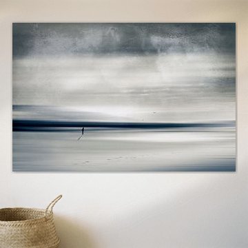 Einsamer Wanderer Am Strand