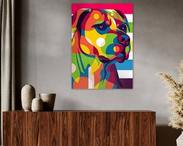 Pitbull Terrier im Pop-Art-Stil von Lintang Wicaksono