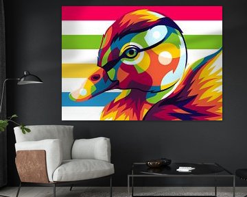 Die kleine Ente im Pop-Art-Stil von Lintang Wicaksono