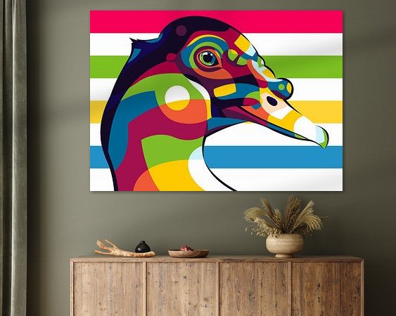 Voorbeeld van het werk in een kamer