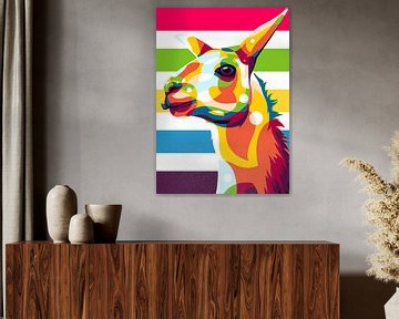 Alpaca in Pop Art Style by Lintang Wicaksono