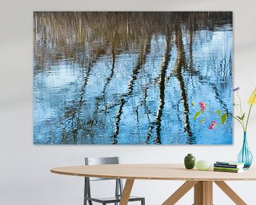 Abstraction Arbres dans un lac en hiver sur Dieter Walther