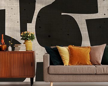 TW Living - Linen collection - WALLPAPER geometric shapes 1 van TW living