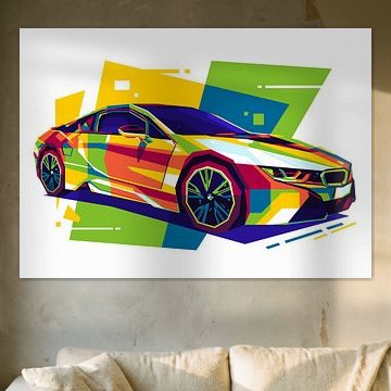 BMW i8 Sport Car in WPAP