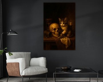 Stilleben Kätzchen Vanitas von Gisela Art for You