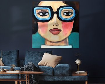 Portret "a world of blue" van Studio Allee