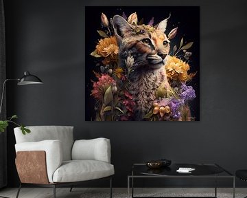 prédateur avec des fleurs sur Gelissen Artworks