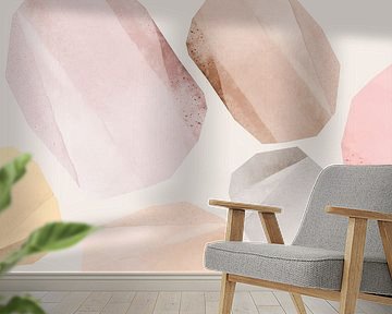 Abstrakte Aquarellblöcke in Pastellfarben