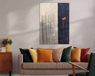 Modern abstract met een snufje oranje van Studio Allee