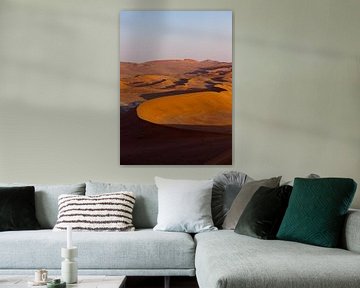 Zonsopkomst, duinen in Sossusvlei van Christel Nouwens- Lambers