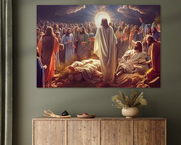 Auferstehung Jesu. Christliches Ostern, Gemälde -Kunst Illustration von Animaflora PicsStock