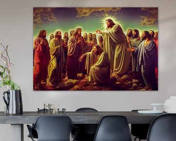 Opstanding van Jezus. Christelijk Pasen, schilderij -kunstillustratie