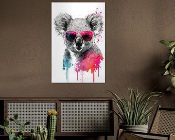 Koala in het roze van Felix Brönnimann