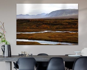Islande, paysage avec chute d'eau sur Karijn | Fine art Natuur en Reis Fotografie