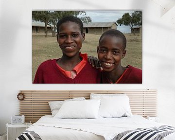 Masai meisjes van Gonnie van de Schans