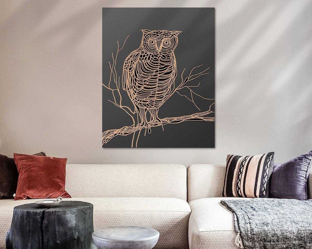 Voorbeeld van het werk in een kamer