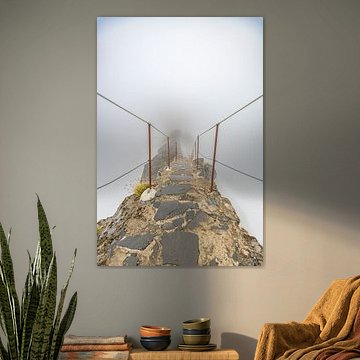Weg über die Berge auf der Insel Madeira am Pico do Arieiro von Sjoerd van der Wal Fotografie