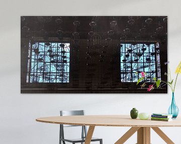 Wisselmanden voor de ramen van de kolenmijn