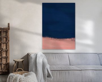 Geïnspireerd door Mark Rothko: "abstract blauw en roze" van Studio Allee