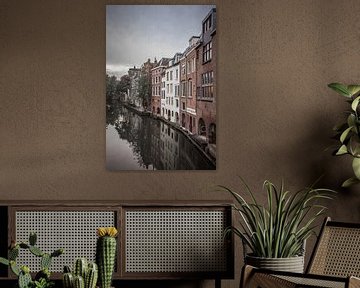 Old buildings Oudegracht Utrecht by Ramona Stravers