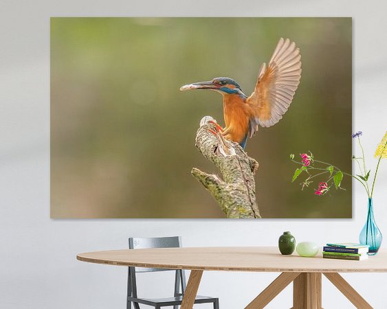 Voorbeeld van het werk in een kamer
