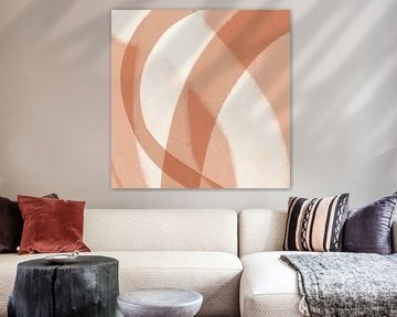 Modern shapes and lines abstract art in pastel colors no 2_3 by Dina Dankers