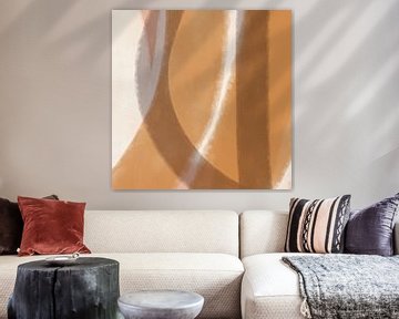 Modern shapes and lines abstract art in pastel colors no 1_3 by Dina Dankers