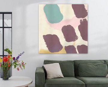 Moderne vormen en lijnen abstracte kunst in pastelkleuren nr. 5_3 van Dina Dankers
