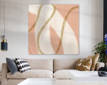 Modern shapes and lines abstract art in pastel colors no 6_2 by Dina Dankers