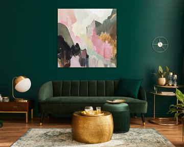Abstract landschap in pastelkleuren van Studio Allee