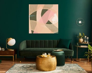 Modern shapes and lines abstract art  in pastel colors no 2 by Dina Dankers