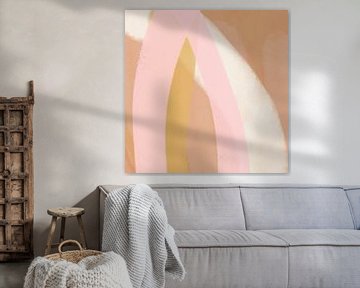 Modern shapes and lines abstract in pastel colors no 8 by Dina Dankers