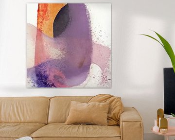 Abstrait moderne en violet et orange sur Studio Allee