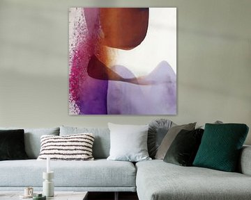 Abstrait moderne en violet et marron sur Studio Allee