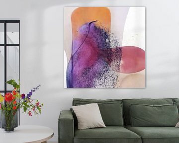 Abstrait moderne en violet et orange sur Studio Allee