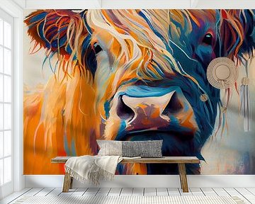 Bunte schottische Highlander
