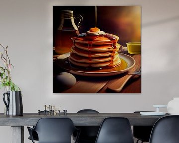 Freshly baked American Pancakes by Maarten Knops