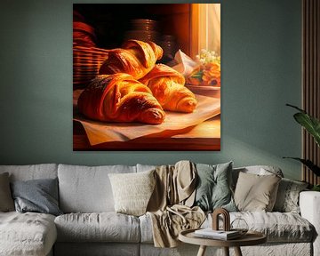 Freshly baked croissant by Maarten Knops