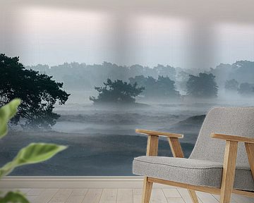Fog over the Leuvenum Woods by Maurice Verschuur