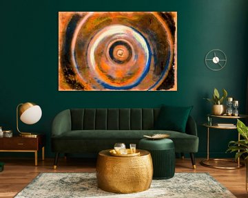 Zen-cirkels in warme kleuren van Mad Dog Art
