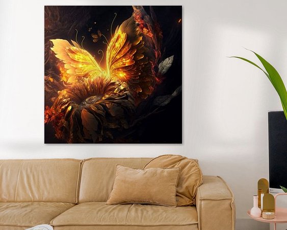 Voorbeeld van het werk in een kamer