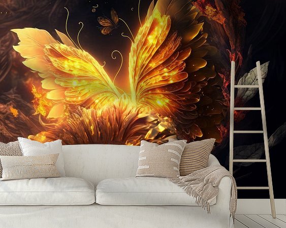 Voorbeeld van het werk in een kamer