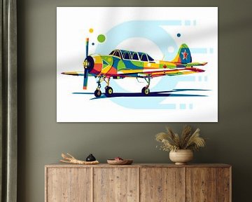 Yak-52 in Pop Art stijl van Lintang Wicaksono
