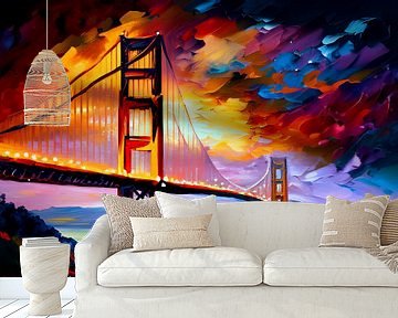 Golden Gate bridge, inspired by Leonid Afremov by Jan Bechtum